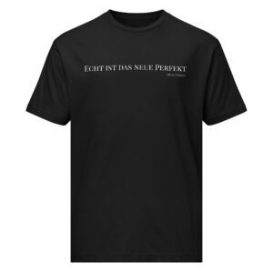 T-Shirt aus feinem Jersey "Echt ist das neue Perfekt"