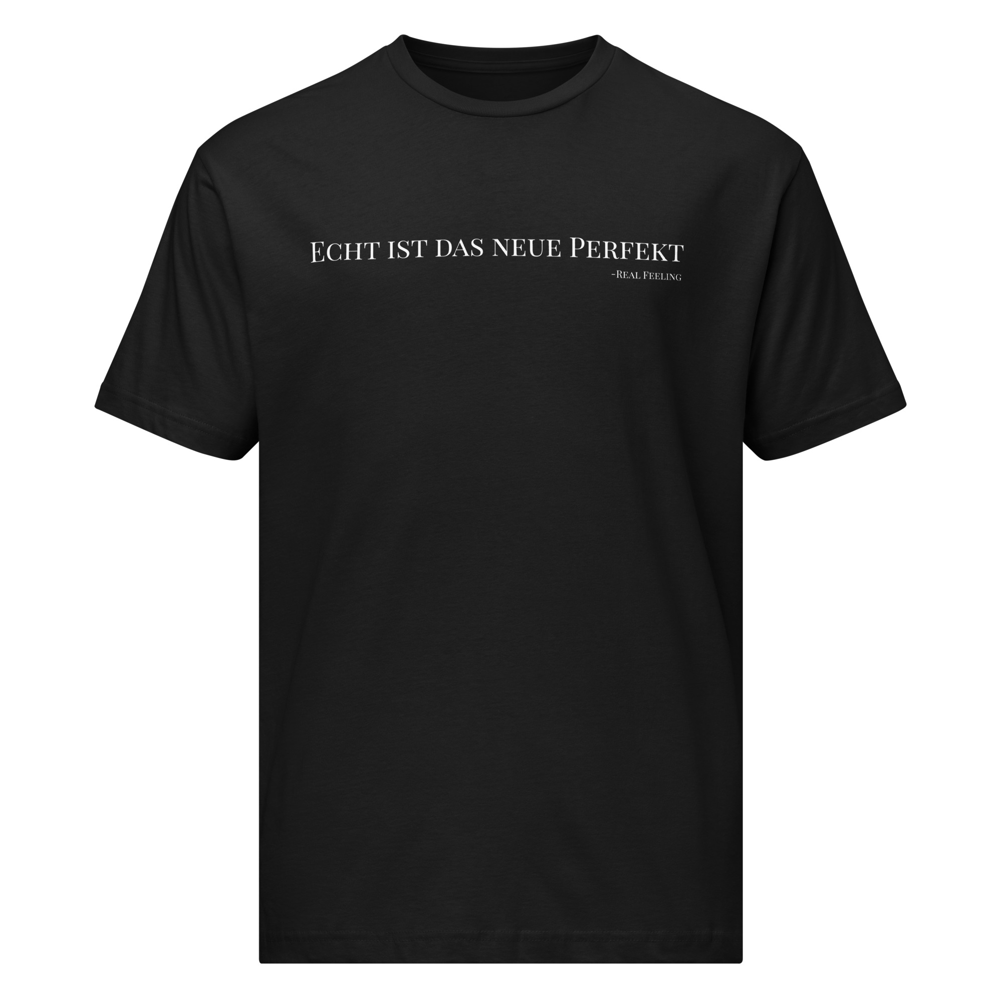 T-Shirt aus feinem Jersey "Echt ist das neue Perfekt"