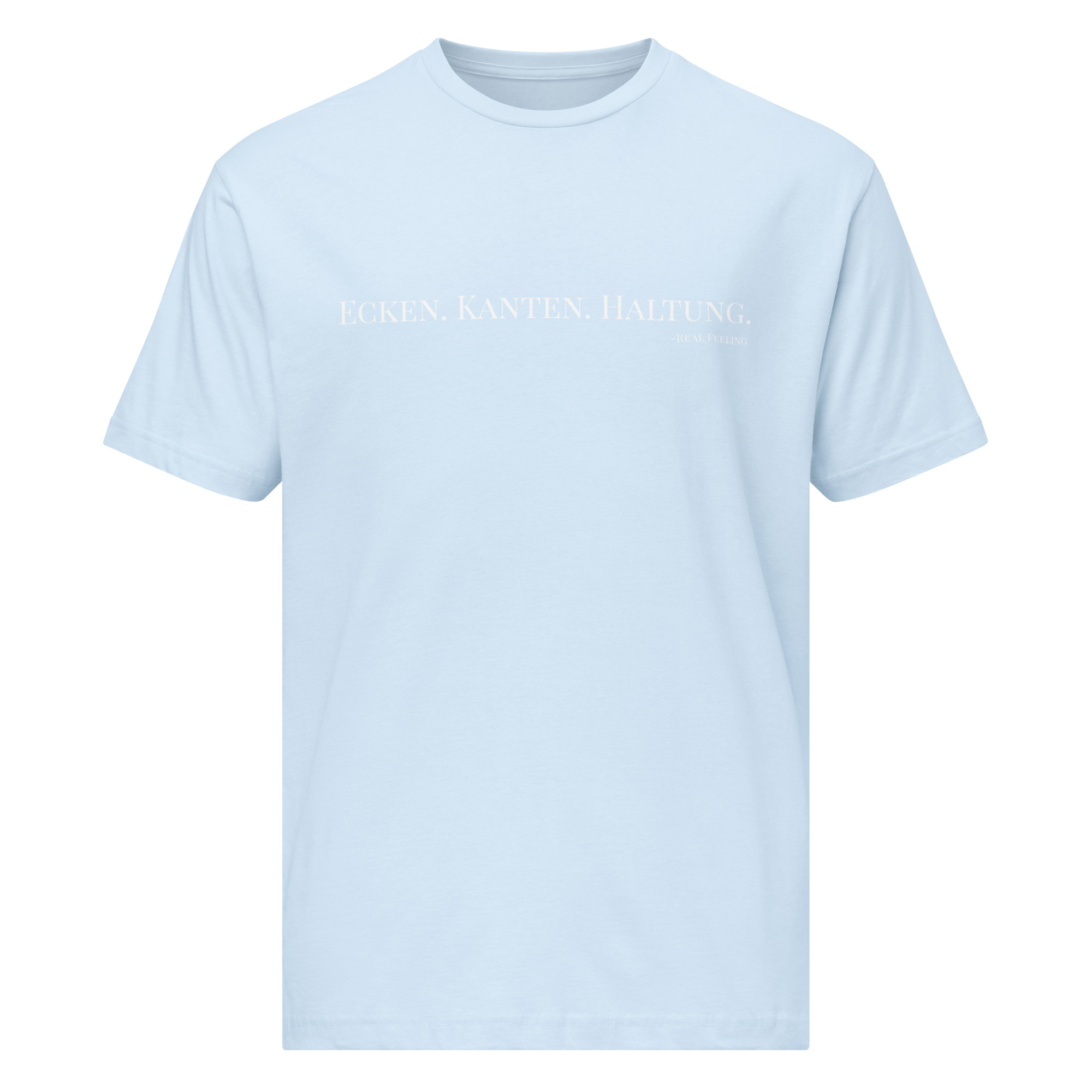 T-Shirt aus feinem Jersey "Ecken. Kanten. Haltung." – Bild 5