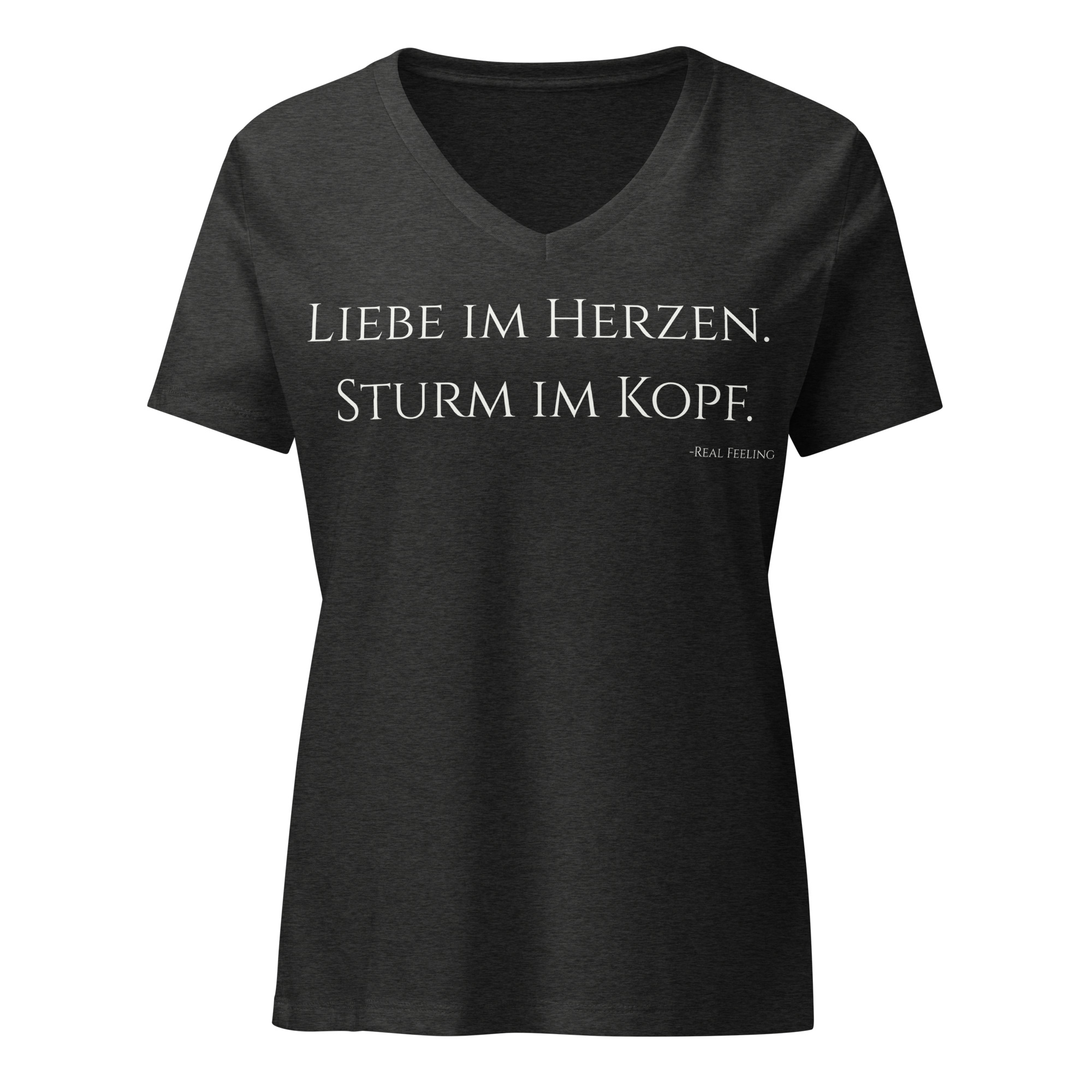 Damen T-Shirt "Liebe in Herzen. Sturm im Kopf" – Bild 3