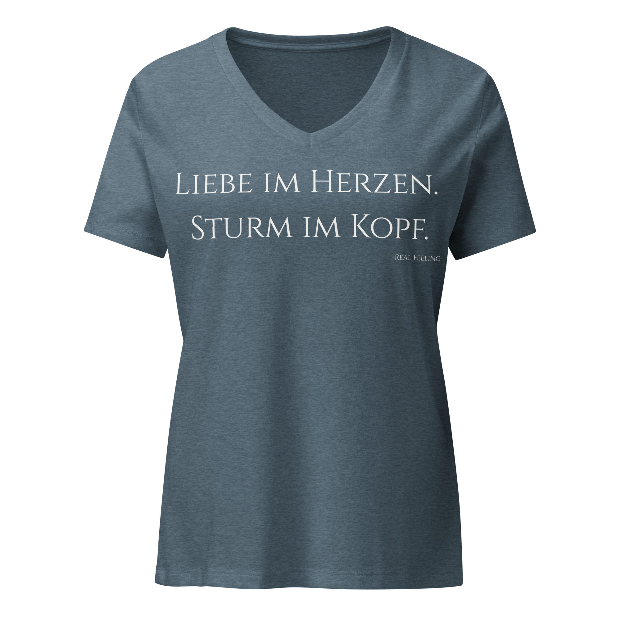 Damen T-Shirt "Liebe in Herzen. Sturm im Kopf" – Bild 4
