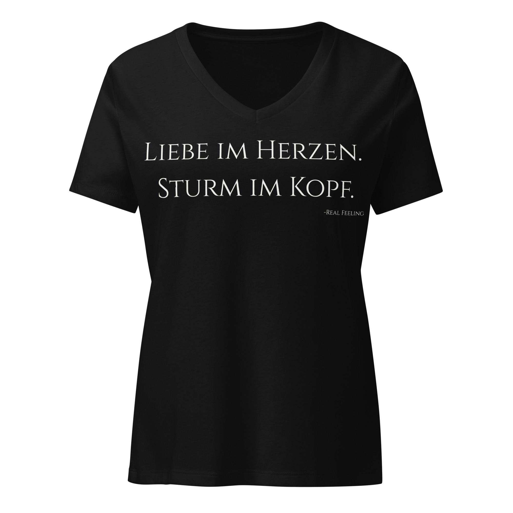 Damen T-Shirt "Liebe in Herzen. Sturm im Kopf"